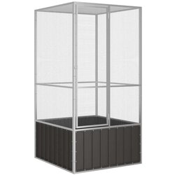 Kavez za ptice antracit 111 x 107 x 211 5 cm pocinčani čelik Cijene