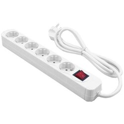 Mediarange produžni kabel s 6 mjesta i prekidačem, 1,4 m, bijeli , MRCS206 Cene