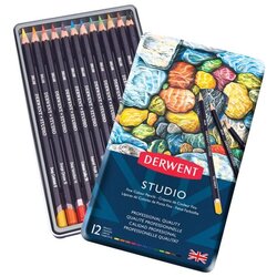 DERWENT drvene boje set 12boja u metalnoj kutiji academy 32196 Cene