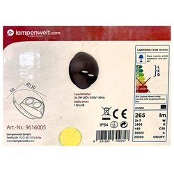  Lampenwelt - LED spoljašnje zidno svetlo 2xLED/3W/230V IP54 Cene