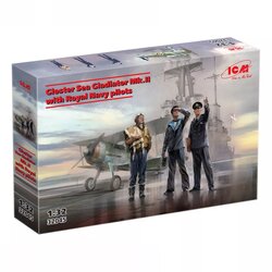 ICM model kit aircraft - gloster sea gladiator mk.ii with royal navy pilots 1:32 Cene
