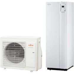 Fujitsu WGYA100ML3+WOYA100KLT 10kW toplotna črpalka z integriranim bojlerjem 190l (R410A) 1-fazna z montažo - Cene