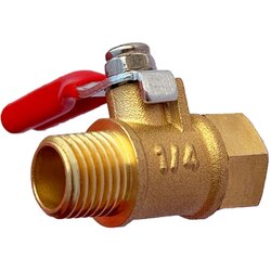 INF Mini medeninasti krogelni ventil 1/4 NPT moški in ženski navoj zlata barva, (5000312947) Cene