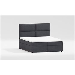 Ropez Siva boxspring postelja s prostorom za shranjevanje 160x200 cm – Cene