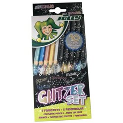 Jolly GLITTER SET u kartonskoj kutiji 5 Supersticks metaliziranih olovaka i 5 Superstars metaliziranih olovaka s vrhom od vlakana Cene