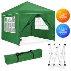Multi Garden baštenski šator/paviljon 3×3 m, automatski rasklopiv, sa 4 bočne stranice zeleni – Cene