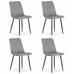 Brandless Stol LAVA - temno siv žamet x 4, (22030508) Cene