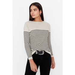 Trendyol Stone Striped Knitwear Sweater Cene