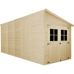 Timbela Lesena vrtna hiša - H244x218x514 cm/10 m2 - Vrtna lopa s podi - M341A+M341G, (21956352) Cene
