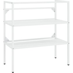 Maison Chic Kopalniški regal - Umivalniška omarica bel 79x38x83 cm železo, (21758923) Cene