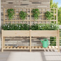 vidaXL Svestrane kutije i saksije Prirodno drvo Drvo 203.5 x 54 x 152.5 cm Cijene