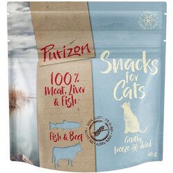 Purizon Snack za mačke - ekonomično pakiranje 3 x 40 g - Riba i govedina Cene