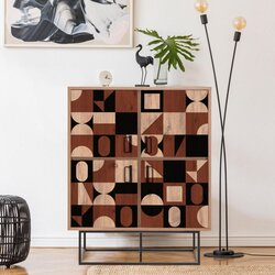 Woody Fashion Komoda Quantum 93x115x36cm Šarena Cene