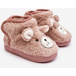 Kesi Children's insulated slippers with teddy bear, pink Eberra Cijene