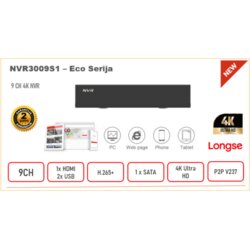 NVR Longse snimač 9ch 4K H.265 Eko serija Cene
