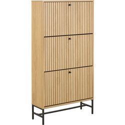 Actona Preklopna omarica za čevlje v hrastovem dekorju v naravni barvi 72x140x25 cm Albany – Cene