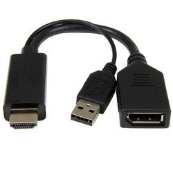 Gembird A-HDMIM-DPF-01 Active 4K HDMI to DisplayPort adapter, black Cene