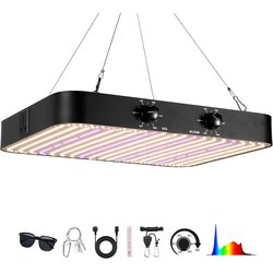 MEISHILE 2000 W LED rastlinska svetilka s polnim spektrom in dvojno zatemnitvijo Cene