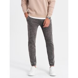 Ombre Men's marbled denim JOGGERS pants - gray Cijene