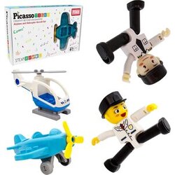 Other_toys Picasso tiles avion helikopter set 2 kom ( 1100050830 ) Cene