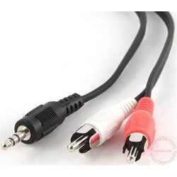 Gembird CCA-458-1.5M 3.5mm stereo plug to 2 phono plugs audio 1.5m kabal Cene