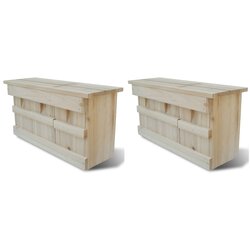 vidaXL Kućica za vrapce 2 kom drvena 44 x 15,5 x 21,5 cm Cijene