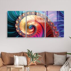 WALLXPERT 2047 - Multikolor Dekorativna Tempered Staklena Slika (3 Komada) 70 x 100 cm Cene