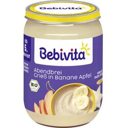 Bebivita Bio otroška večerna zdrobova kaša - banana in jabolko - 190 g Cene