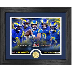 The Highland Mint los angeles rams super bowl lvi champions team force photo mint fotografija v okvirju Cene