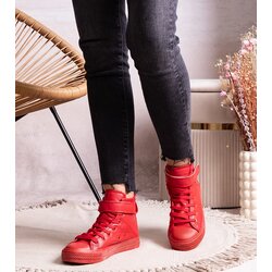 Gemre Red high-top sneakers made of eco leather Bonbonita Cijene