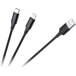 Cabletech kabel USB A utikač - USB C utikač/Lightning utikač (2 u 1) 1 m Cijene