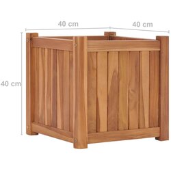 vidaXL Visoka greda 40x40x40 cm trdna tikovina Cene