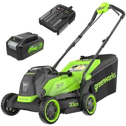 GREENWORKS Akumulatorska kosilnica GEN2 (24 V, 1 baterija, 4 Ah, Širina reza: 33 mm) productname.garantie.plussign BAUHAUS garancija 5 let za naprave na električni ali motorni pogon Cene