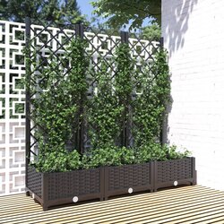 vidaXL Vrtna sadilica s rešetkom crna 120 x 40 x 121 5 cm PP Cijene