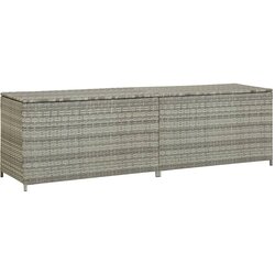 Poli Vrtna kutija za pohranu od poliratana 200 x 50 x 60 cm siva Cijene