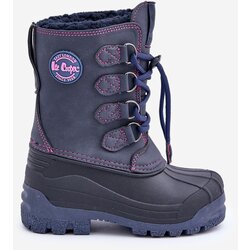 Lee Cooper High Warm Children's Snow Boots With Drawstring Navy Cene