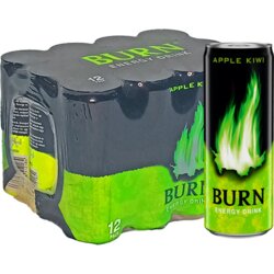 BURN Apple Kiwi gazirano bezalkoholno energetsko piće 0,25l 12/limenka XXL Cene