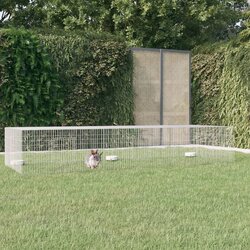 vidaXL Kavez za zečeve s 3 panela 325x109x54 cm od pocinčanog željeza Cijene