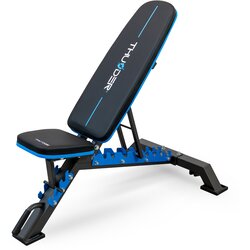 THUNDER Regulacijska vadbena klop ® GRYND – 8 položajev naslona, 4 položaji sedeža, transportna ročica in kolesa, 123 × 74 × 125 cm, (5000099341) Cene