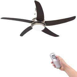 vidaXL Dekorativni stropni ventilator s svetilko 128 cm rjav, (20759575) Cene