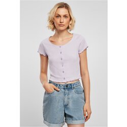 UC Ladies Women's T-shirt with button fastening in lilac Cene