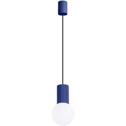 Nice Lamps Temno modra viseča svetilka s steklenim senčilom ø 12 cm Orbital – Cene