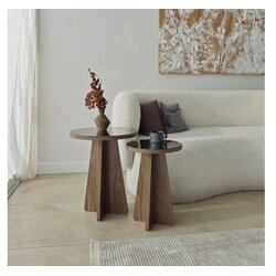 Hanah home Set bočnih stočića Luna 2 Bronzie Orah Cene