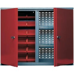 KÜPPER 70322 viseći ormar 80 cm, 2 vrata, 18 kutija za skladištenje, crvene boje (Š x V x D) 80 x 60 x 19 cm Cene