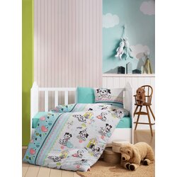  Dalmaçyalı v2 - mint mintwhitepinkblack ranforce baby quilt cover set Cene