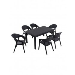 Hanah home baštenski set garden 90x150 large masa takimi anthracite Cene