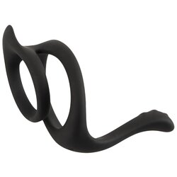 Erecto Liquid Silicone Cock & Ball Ring Black Cene