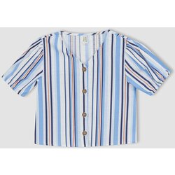 Defacto Girls Regular Fit Patterned Cotton Short Sleeve Shirt Cene