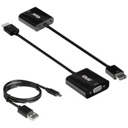 Club3d CAC-1302 HDMI / VGA adapter [1x muški konektor HDMI - 1x ženski konektor VGA] crna 50 cm Cene