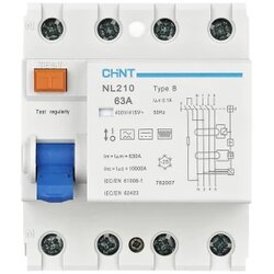 Chint 782002 NL210 3PN 25A 30mA B 10kA FID zaštitna sklopka B/10 kA 3-polni 25 A 0.03 A 415 V Cene